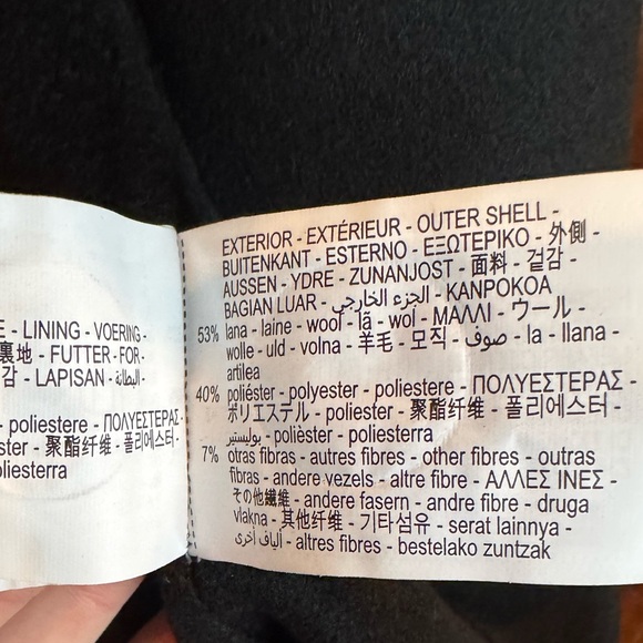 NWT ZARA Double Faced Black Wool Blend Double Breasted Long Oversized Coat - Picture 12 of 13